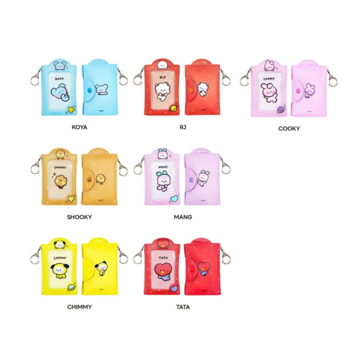 [BTS] BT21 Minini Photocard Holder Key chain Key Ring  BT21 Official Authentic