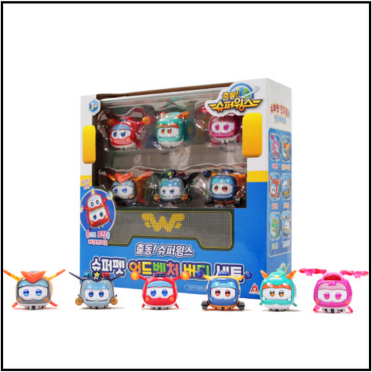 Go Super Wings Super Pet Adventure Buddy Set 6ea Super Pets Light Stacking