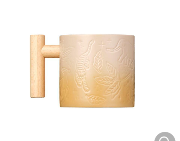 Starbucks Korea 2024 Anniversary Wood Handle Mug 414ml
