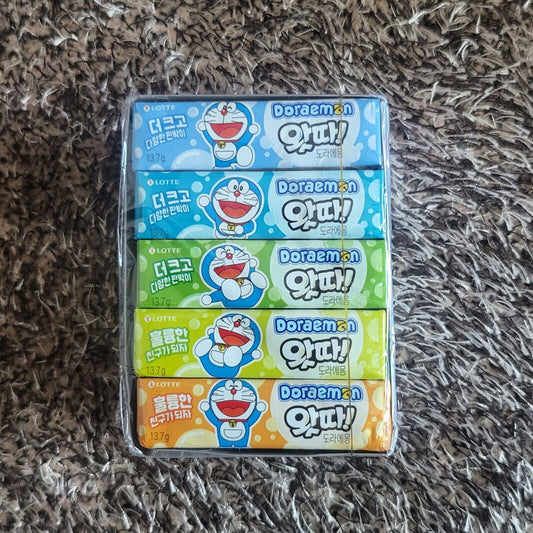 LOTTE WATTA Gum x Doraemon - 13.7g x 25packs ( 1 BOX )