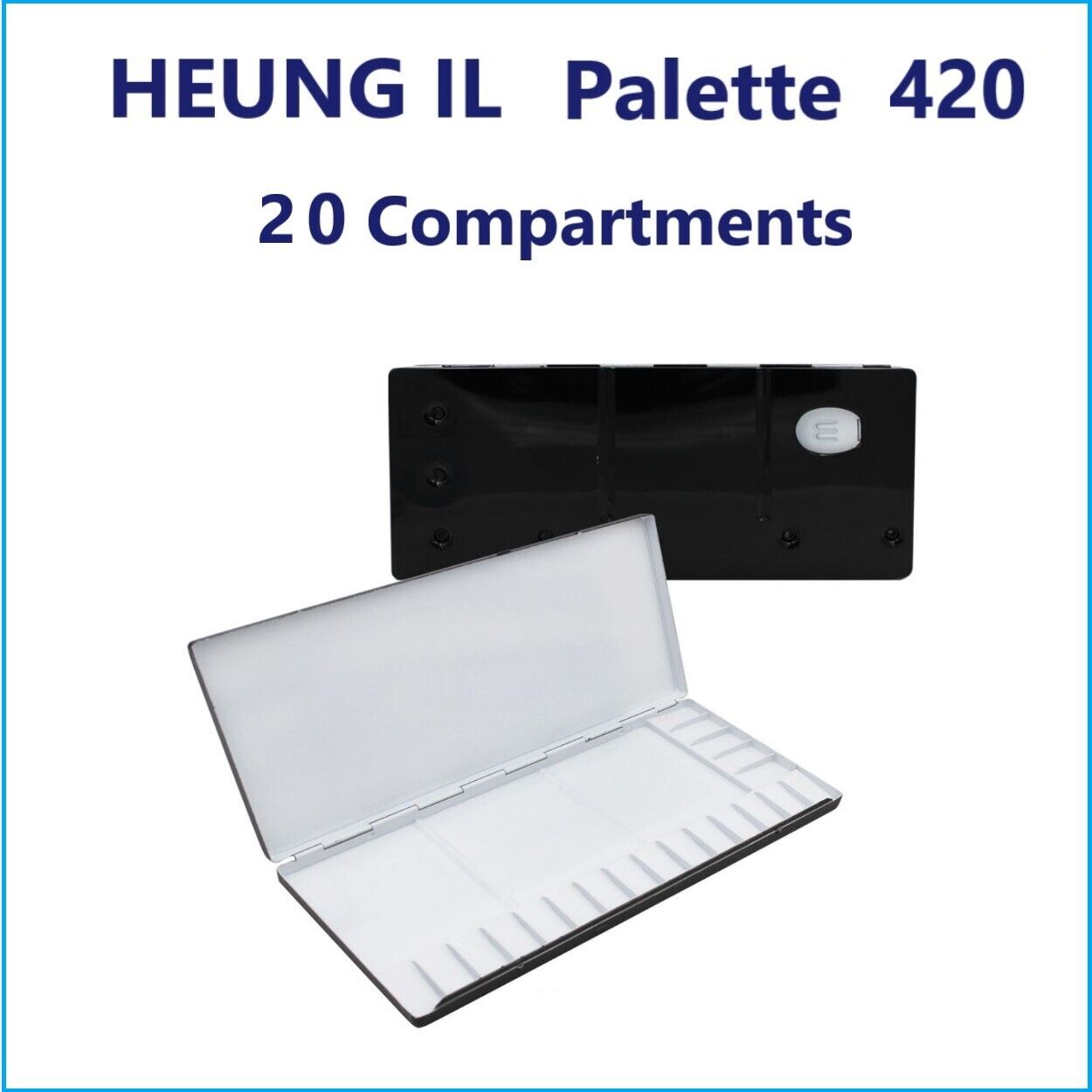 HEUNG IL Aluminum Watercolor Palette 20 Well AL 420 No.420 Metal 303 x 137 mm