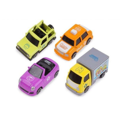Pororo Diecast Metal Mini Car 4 & Figure 1 Set Taxi Truck Korean Kids Toy