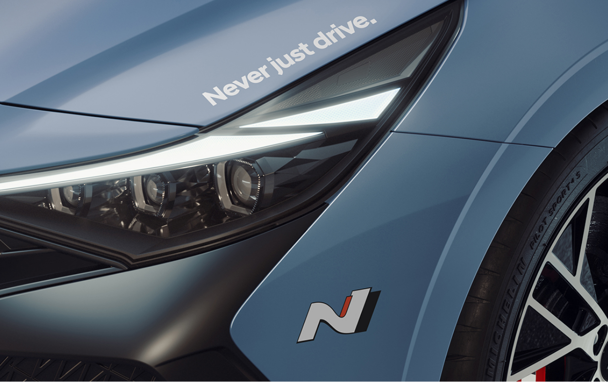 Hyundai N Collection ‘Never Just Drive.’ N Logo Car Sticker Set N Performance