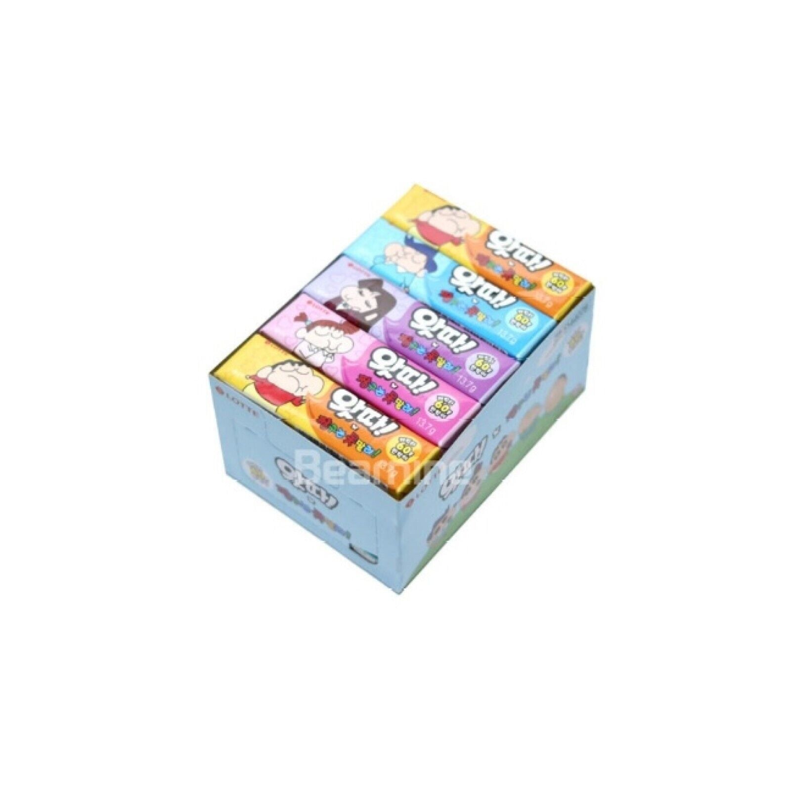 LOTTE WATTA Gum x Crayon Shin-chan - 13.7g * 25packs (1BOX) / Korean Snack
