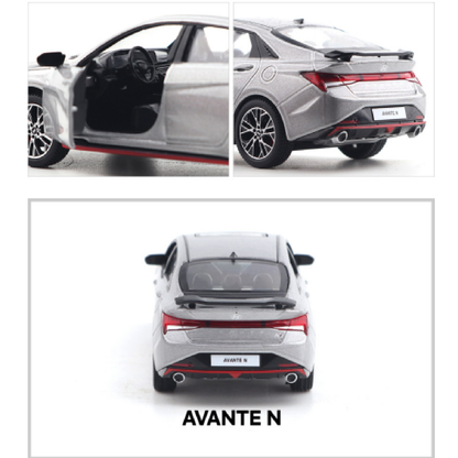 Hyundai Motor Car * Avante N * Mini Diecast 1:38 Scale Miniature Display Toy