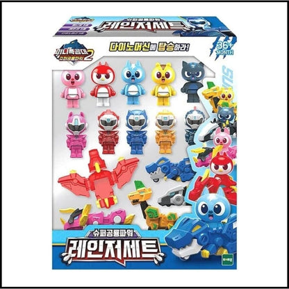 Miniforce Super Dino Power Ranger Set Mini Figure Bolt Max Semi Lucy Leo 미니특공대