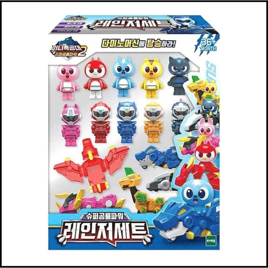 Miniforce Super Dino Power Ranger Set Mini Figure Bolt Max Semi Lucy Leo 미니특공대