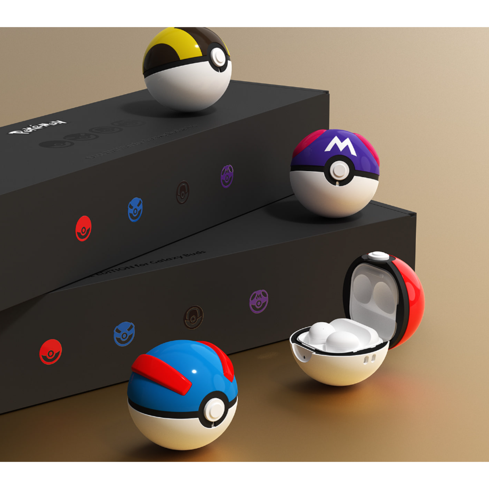 Samsung Galaxy Buds2/Pro/Live POKEMON Monster Ball Cover Case & Strap 4 Types