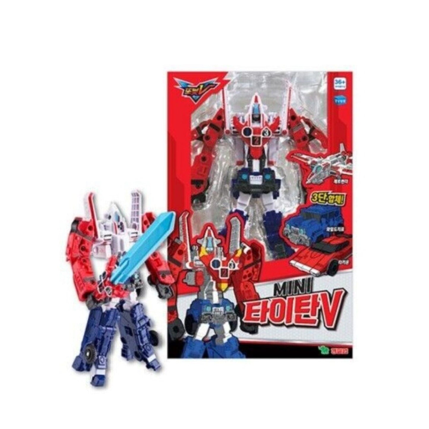Tobot V Mini TITAN V Transformer Robot Sports Car Figure Korea Toy