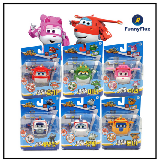 Super Wings 2023 Flip Transformer Robot Figure Jett Dizzy Donnie Paul Astra Mina