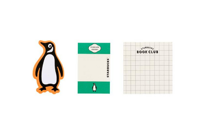 Starbucks Korea 2024 Autumn PenguinBooks Tin Case(Sticky Note)