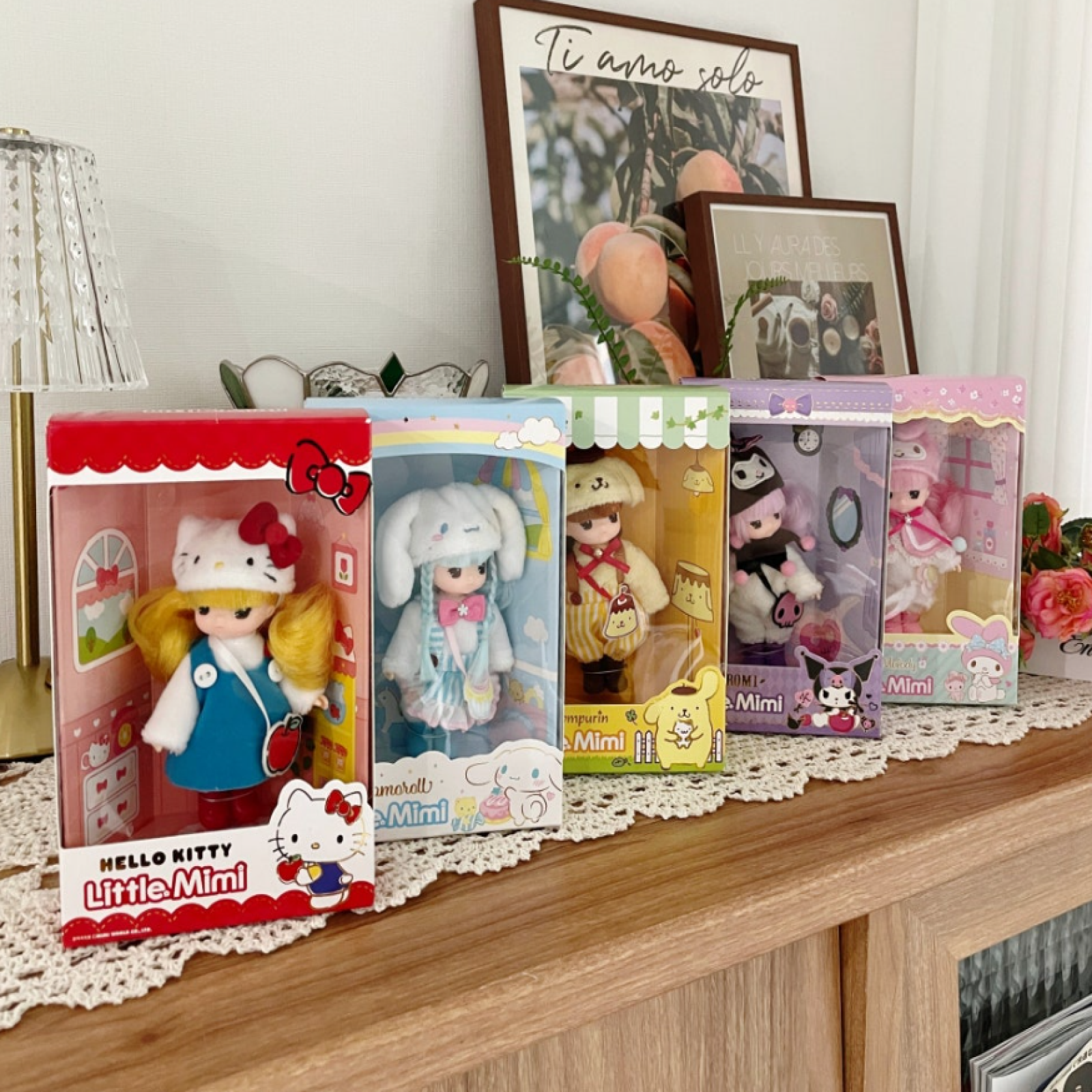 [ 6 Character *] Sanrio Characters x Little Mimi 6 Styles Figure Doll Korean Toy