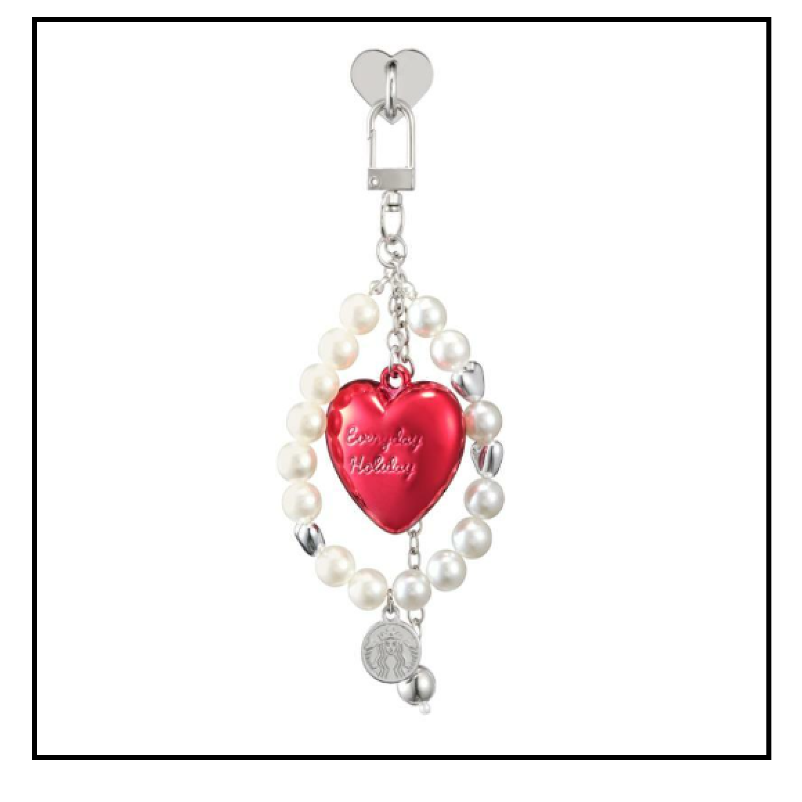 Starbucks Korea 2024 HolidayFriends bubble heart deco chain holiday friends
