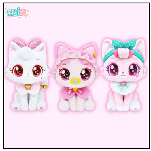 WishCat Doll Plush 10" Iemeow Sweetiemeow Bebemeow Wish Cat Korean Toy
