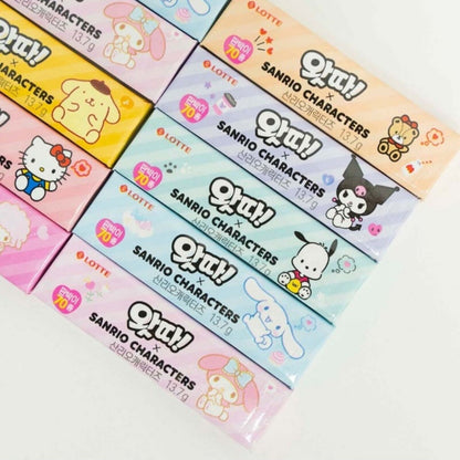 LOTTE WATTA Gum x Sanrio Characters - 13.7g * 25packs (1 BOX) / Korean Snack