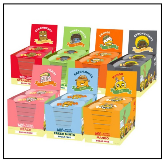 Impack Mints x Kakao Friends No Sugar Candy 7type Peach Strong Fresh Mints Mango