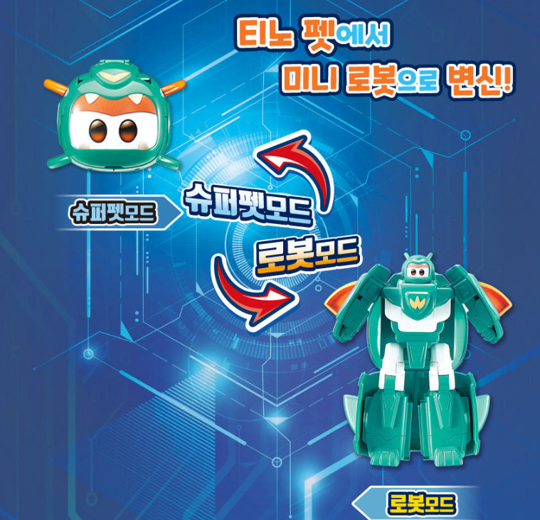 Super Wings TINO PET Mini Robot Super Pet Transformation Toy 2023