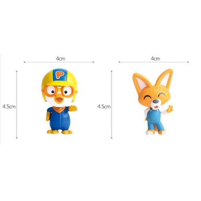 Pororo & Friends Real Figure 6pcs Character Set Kids Toy Korean Animation