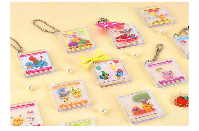 Pokemon Crystal Key Ring Chain Maker + Refill Keyring