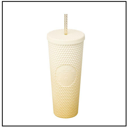 STARBUCKS KOREA 2023 * X-mas stud gold coldcup 710ml