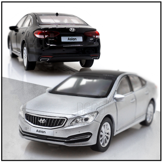 Hyundai Motor Diecast Mini Car * Aslan * 1:38 Scale Miniature Display Black Gray