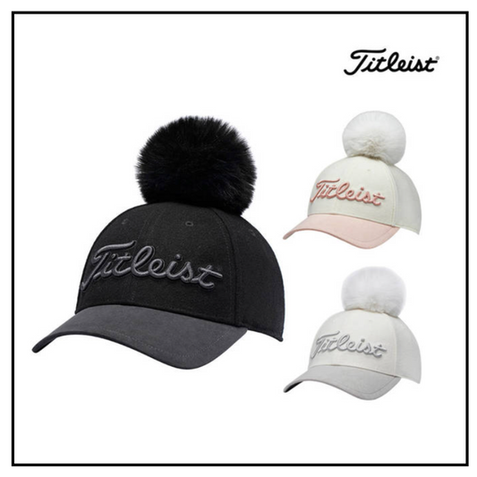 Titleist Golf Hat Woman's POM POM WOOL Cap 3 Color