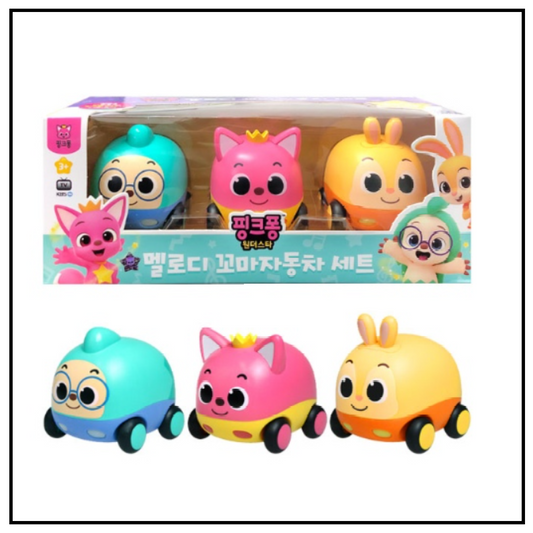 Pinkfong Wonderstar Touch Melody Mini Car 3ea Set Jenny Hogi Friction Gear