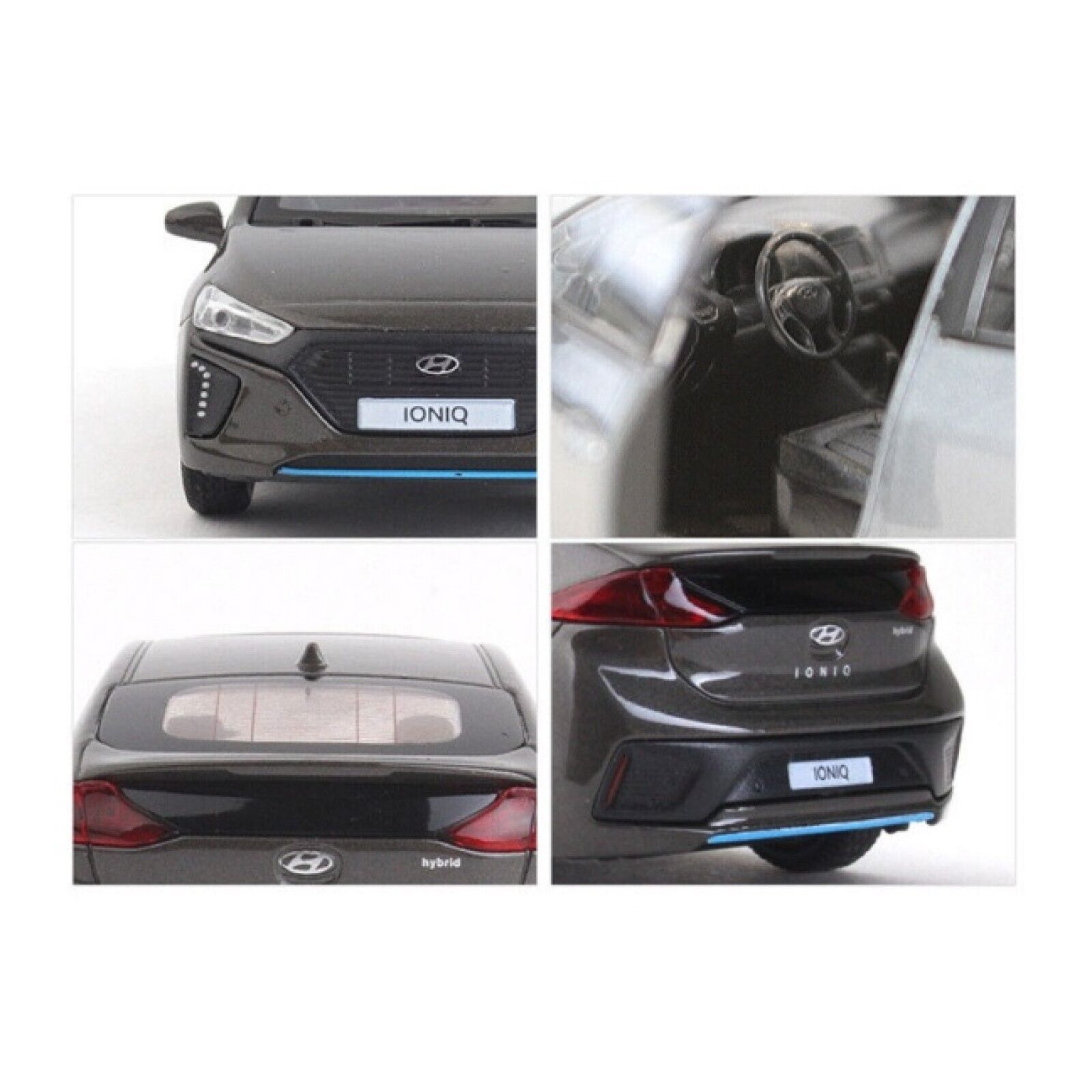 Hyundai Motors Ioniq AE Brown 1:38 Diecast Mini Car Metal Miniature Display Toy