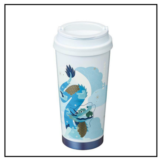 STARBUCKS KOREA 2024 * new year SS Elma Blue Dragon Stanley tumbler 473ml
