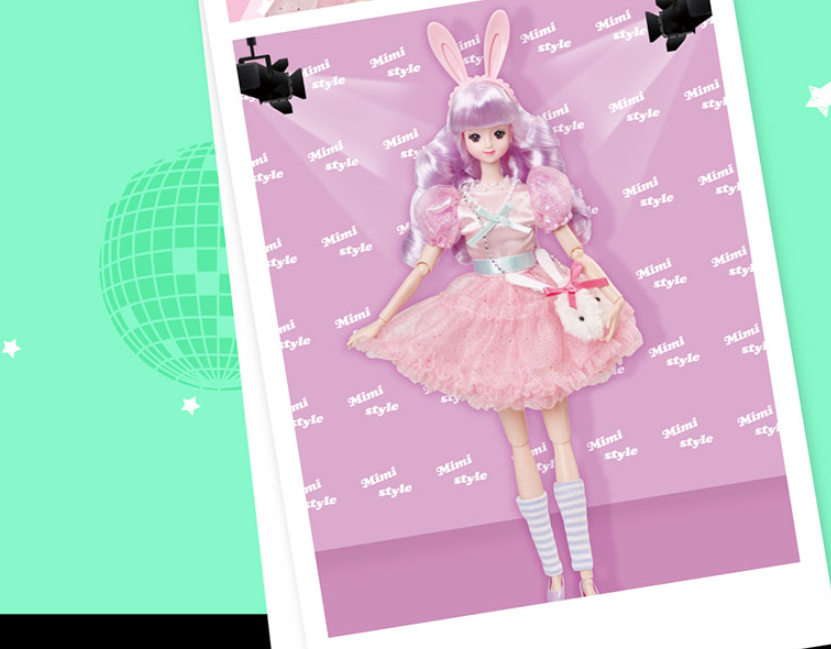 Mimi World Fashion Mimi Party Shot Korean Barbie Ball Joint Doll Toy