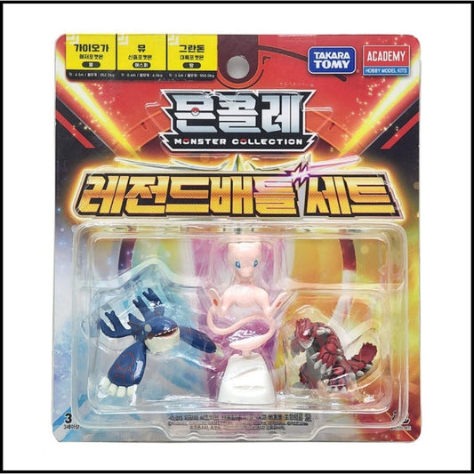 Pokemon Moncolle Groudon Kyogre Mew Set Action Figure Toy Collection Takaratomy