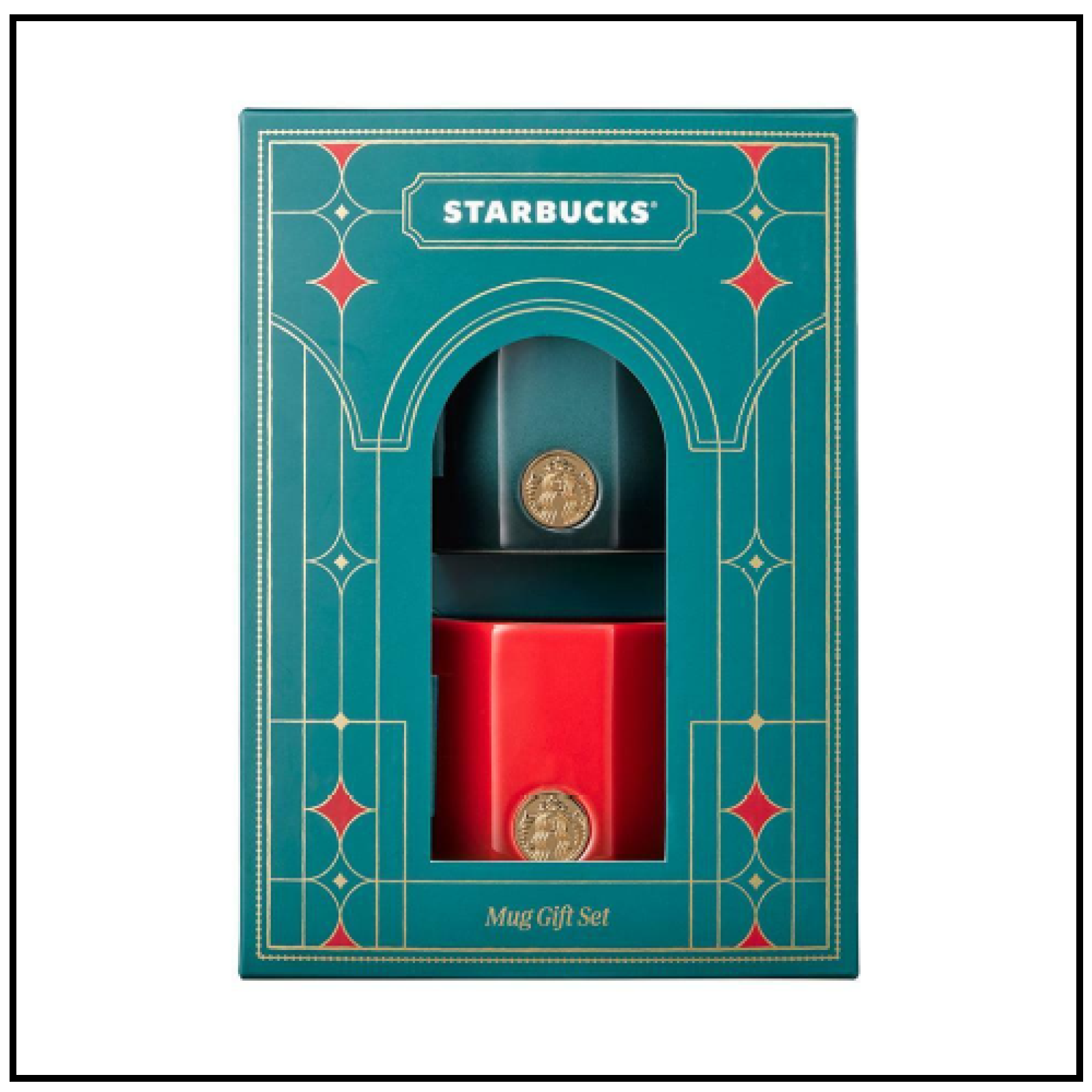 STARBUCKS KOREA 2023 * Christmas Holiday glam mug set 237ml (2p)