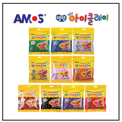 [ Amos iClay ] Amos clay 50g set 10 colors Magic clay Soft effect clay / Korea