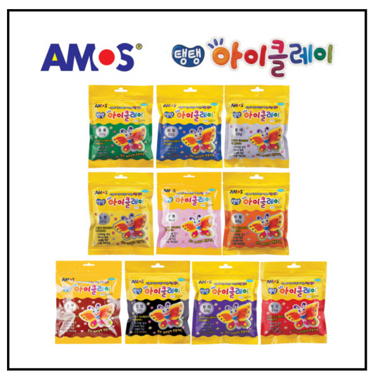 [ Amos iClay ] Amos clay 50g set 10 colors Magic clay Soft effect clay / Korea