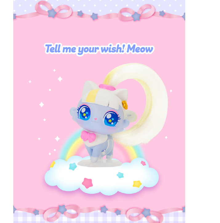 WishCat Figure SHAMPOOMEOW Korean Animation Wish Cat Toy 2024 New