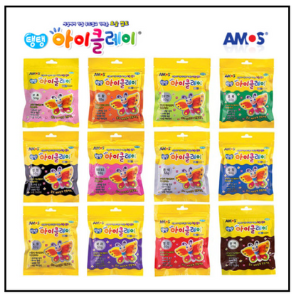 [ Amos iClay ] Amos clay 50g (1.8oz) set 15 colors Magic clay Soft effect clay