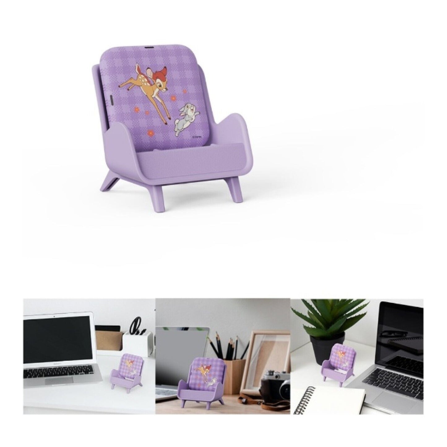 Disney Sofa Couch Galaxy Z Flip Wireless Charger/Samsung/Mickey Mouse/Bambi
