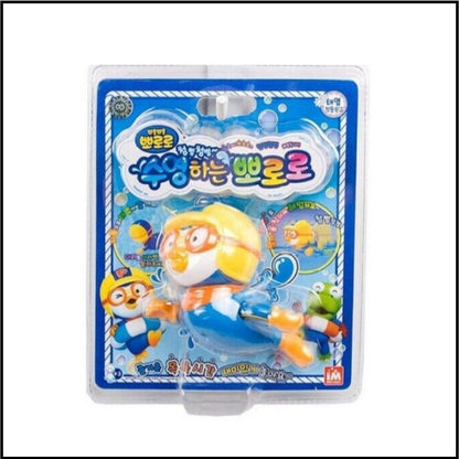 PORORO Swimming Pororo Bath Water Play Toy Wind a Spring Baby Kids