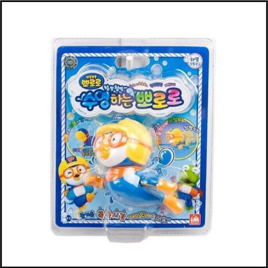 PORORO Swimming Pororo Bath Water Play Toy Wind a Spring Baby Kids