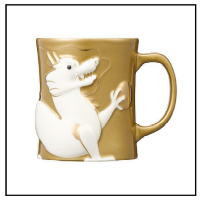 STARBUCKS KOREA 2024 * new year Dragon Gold Mug 355ml