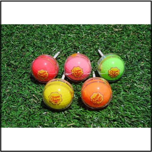 Volvik Premium Ball x Chupa Chups 5 Color Golf Ball Stick candy