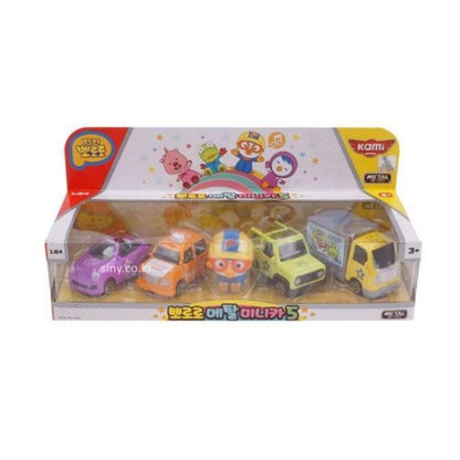 Pororo Diecast Metal Mini Car 4 & Figure 1 Set Taxi Truck Korean Kids Toy