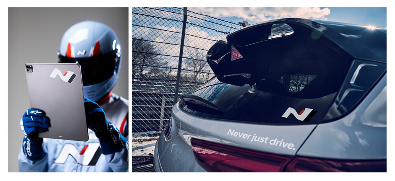 Hyundai N Collection ‘Never Just Drive.’ N Logo Car Sticker Set N Performance