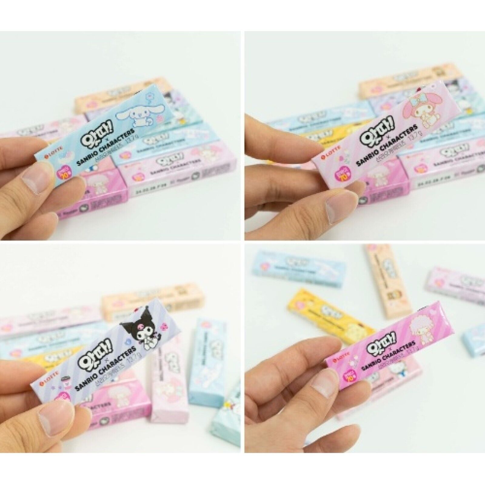 LOTTE WATTA Gum x Sanrio Characters - 13.7g * 25packs (1 BOX) / Korean Snack