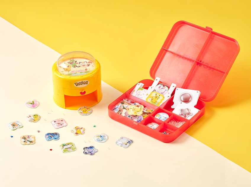 Pokemon Characters 3D Sticker Maker + Refill Set Pikachu Eevee Bulbasaur