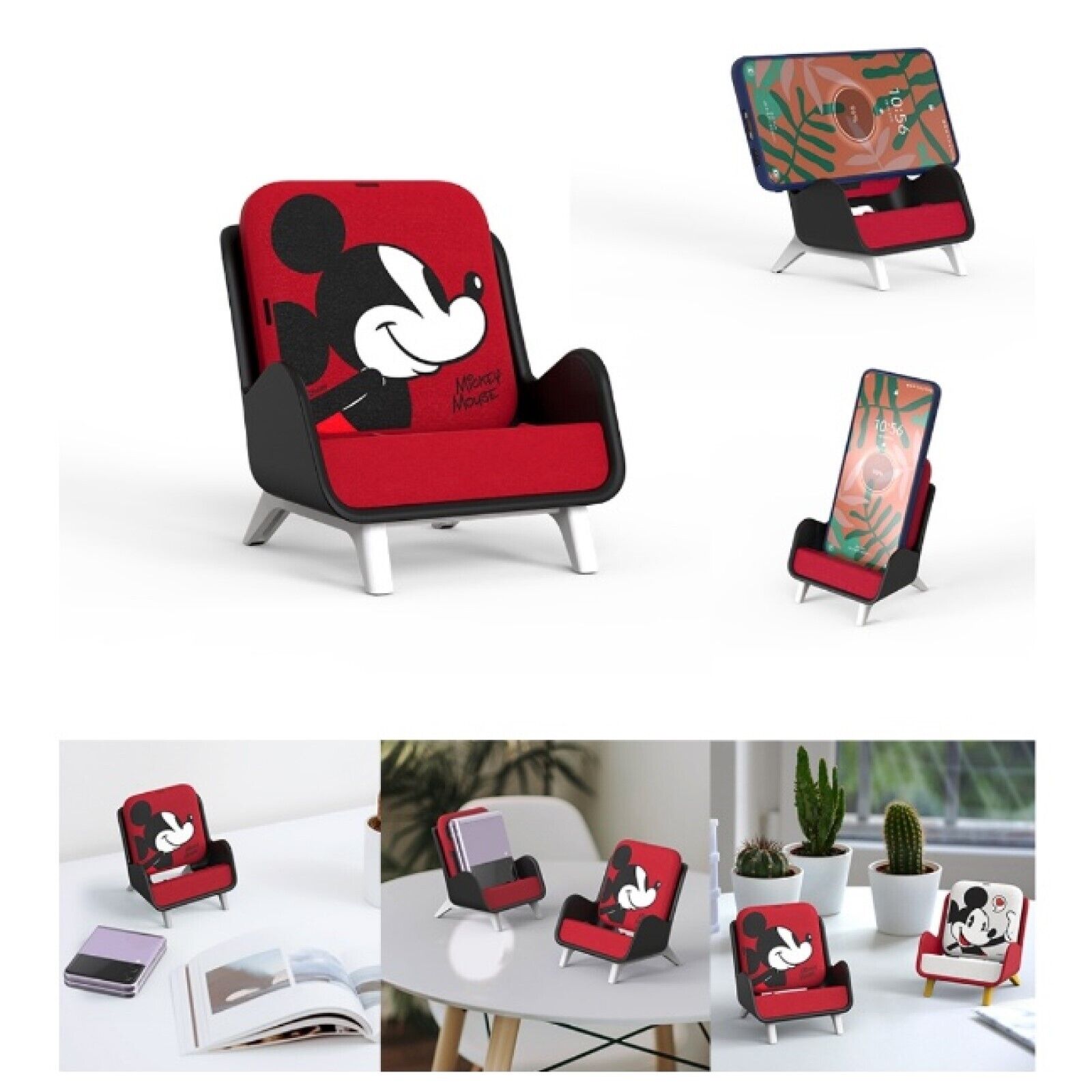 Disney Sofa Couch Galaxy Z Flip Wireless Charger/Samsung/Mickey Mouse/Bambi