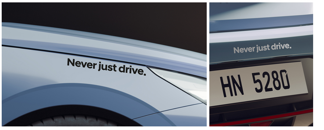 Hyundai N Collection ‘Never Just Drive.’ N Logo Car Sticker Set N Performance