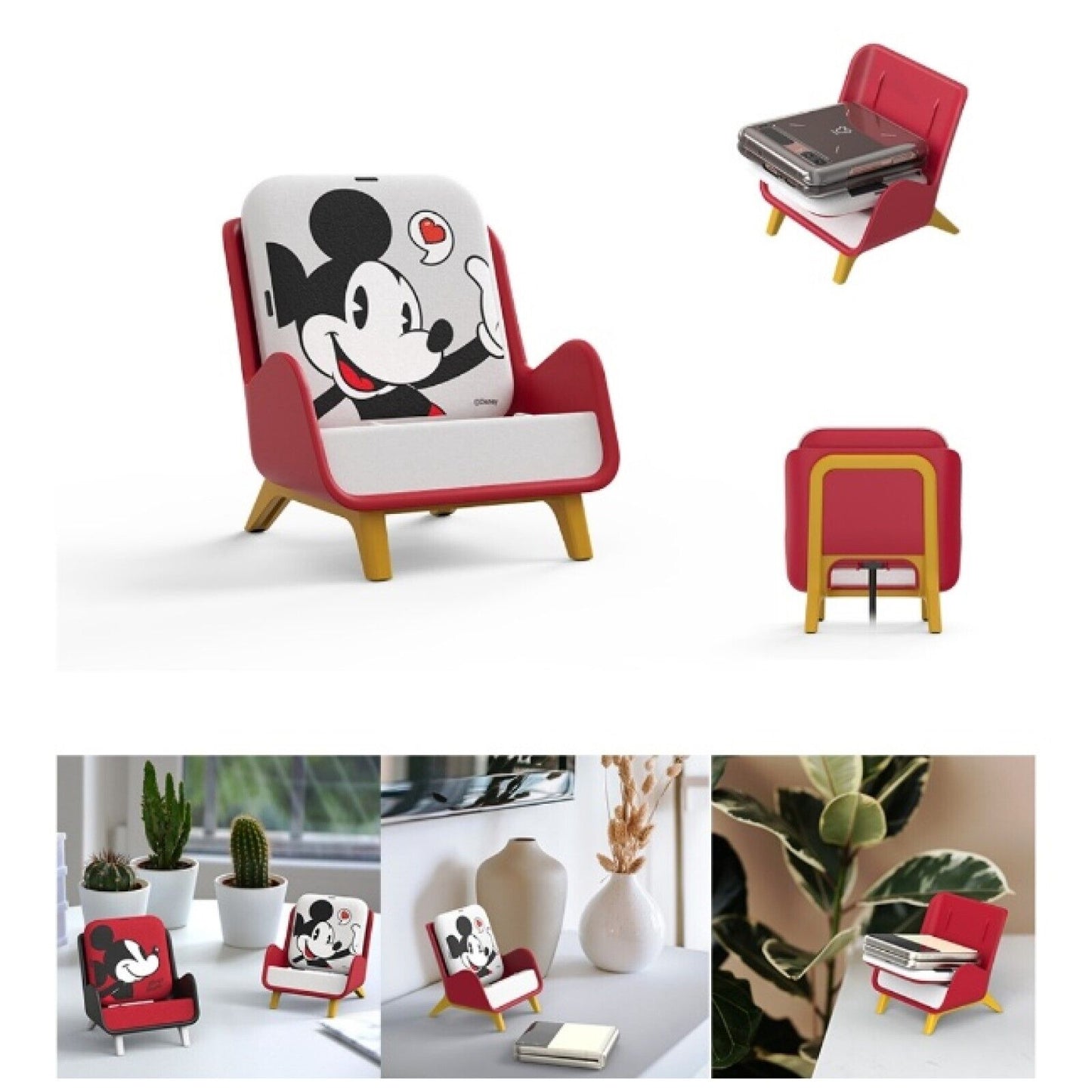 Disney Sofa Couch Galaxy Z Flip Wireless Charger/Samsung/Mickey Mouse/Bambi
