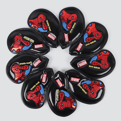 New Volvik Marvel Spider Man Golf Iron Head Cover 9Pcs Glove for Club Authentic