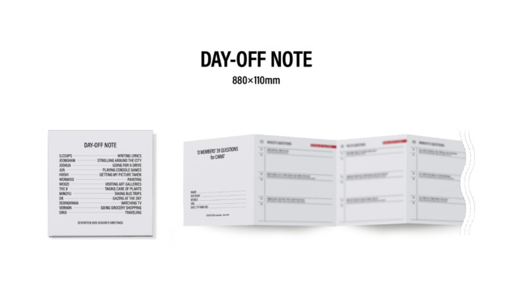 SEVENTEEN 2025 SEASON'S GREETINGS P.Book+Diary+13ea P.Card+13ea Sticker+Calendar